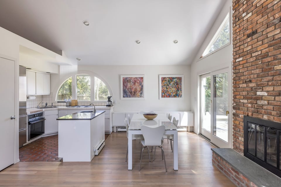 Open-concept kitchen and dining area