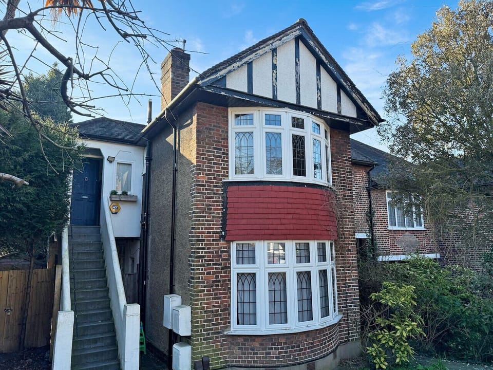 Traditional first-floor maisonette entrance