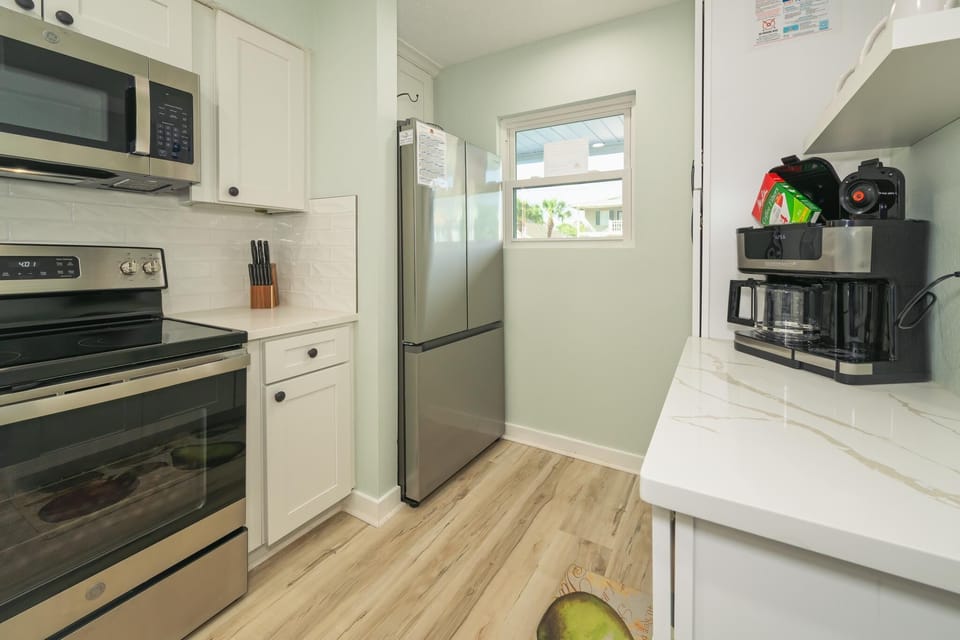 Stocked kitchen with all standard appliances for your use!