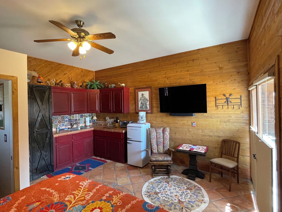 Featuring the kitchenette 