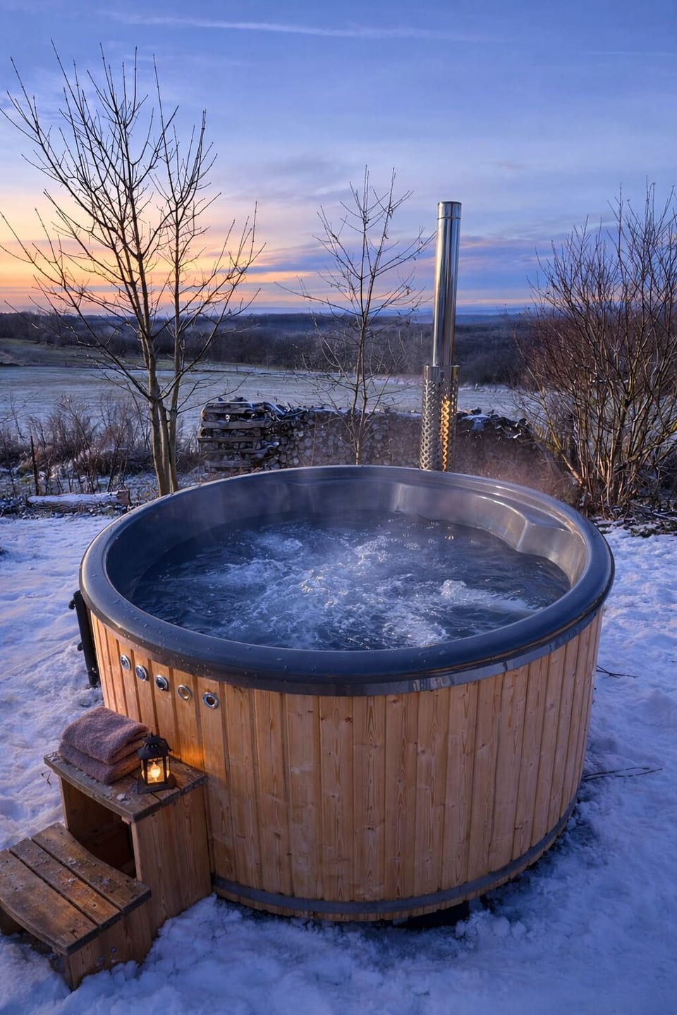 Outdoor spa tub