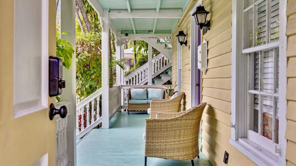 The front porch of the Seaport Inn...
