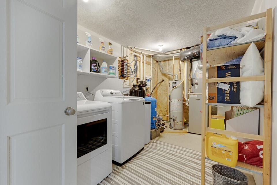 Laundry facilities are available for guest use, located in the basement for convenience.