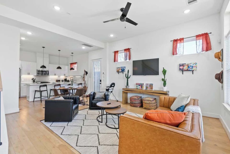 Enjoy the spaciousness and style of our open floor plan, seamlessly connecting the living room, dining area, and kitchen. Ideal for social gatherings or family time, it’s designed for making memories together!