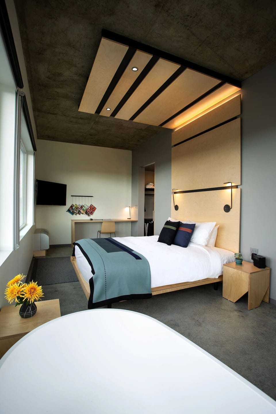 Soak and relax with a stylish in-room tub retreat.