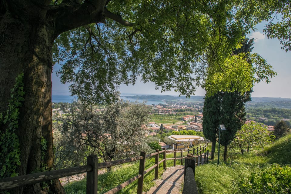 The park around the castle of Padenghe sul Garda