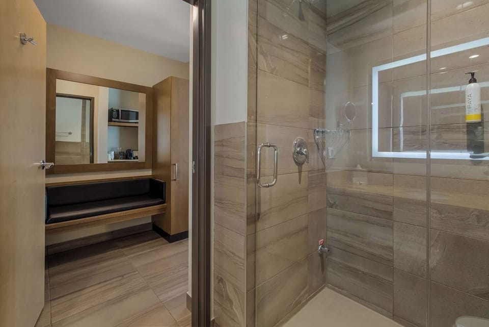 Refresh in a spa-like shower with sleek, modern finishes.