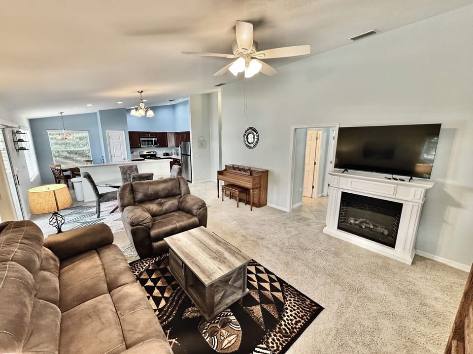 Open Concept: Living Room, Dining Room and Kitchen