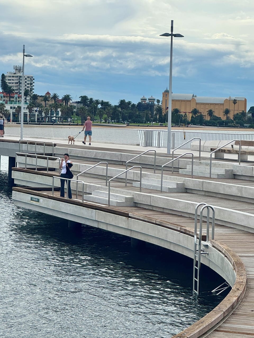 New St Kilda pier leading to the penguin colony