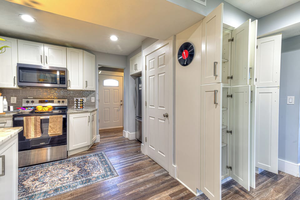 Kitchen with hardwood floors