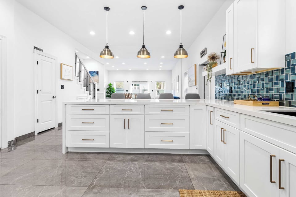 Modern kitchen with plenty of cabinetry space