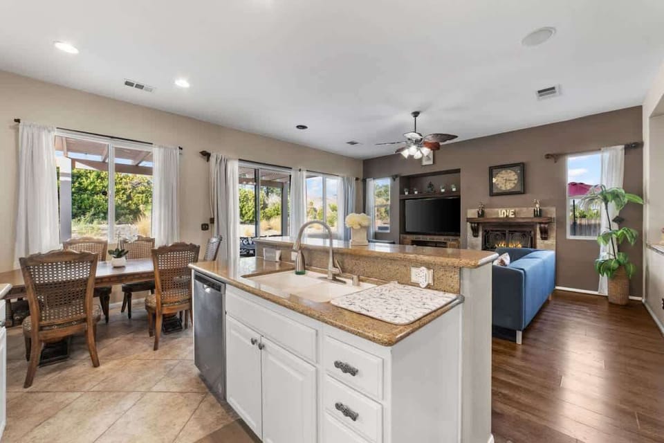 Fully stocked kitchen ready for home-cooked meals and coffee chats
