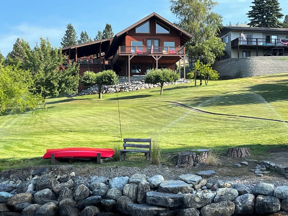 View of the house from the private dock.