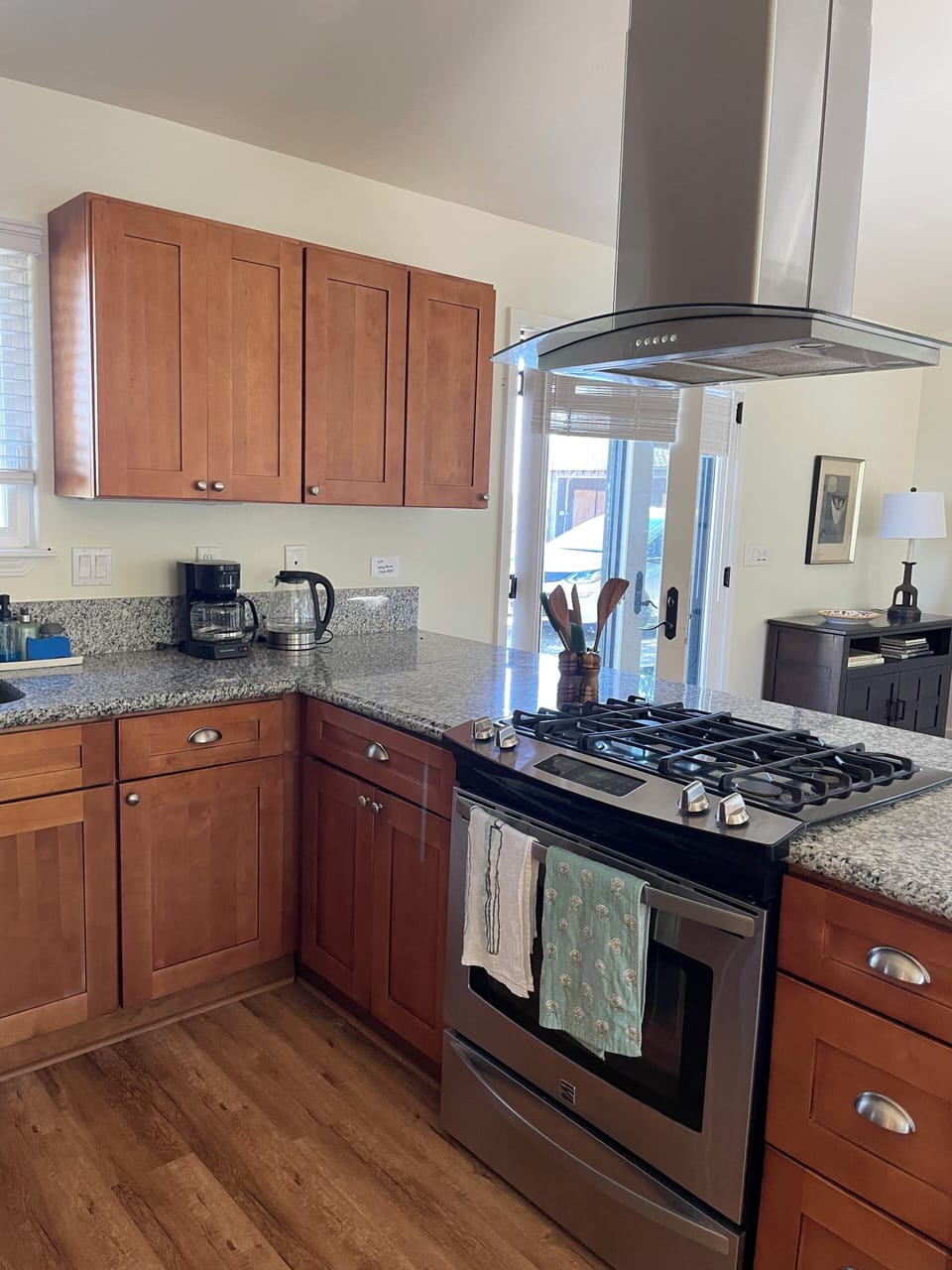 The kitchen is well appointed with everything you might need.