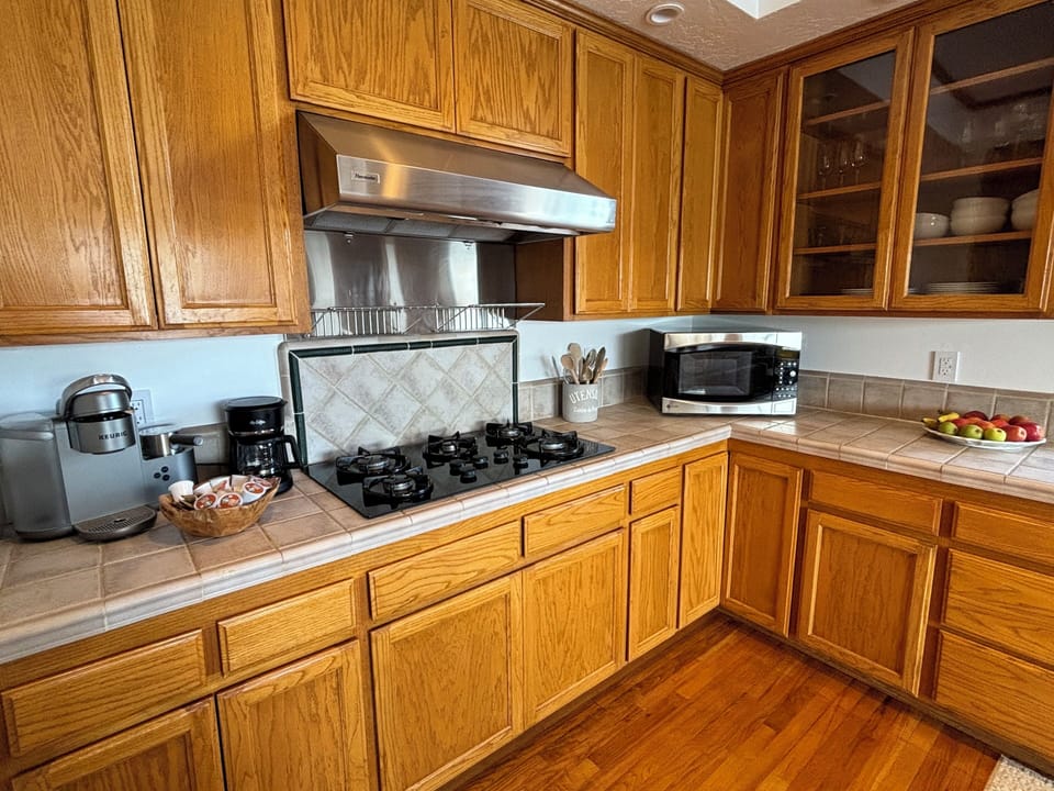 Fully stocked kitchen