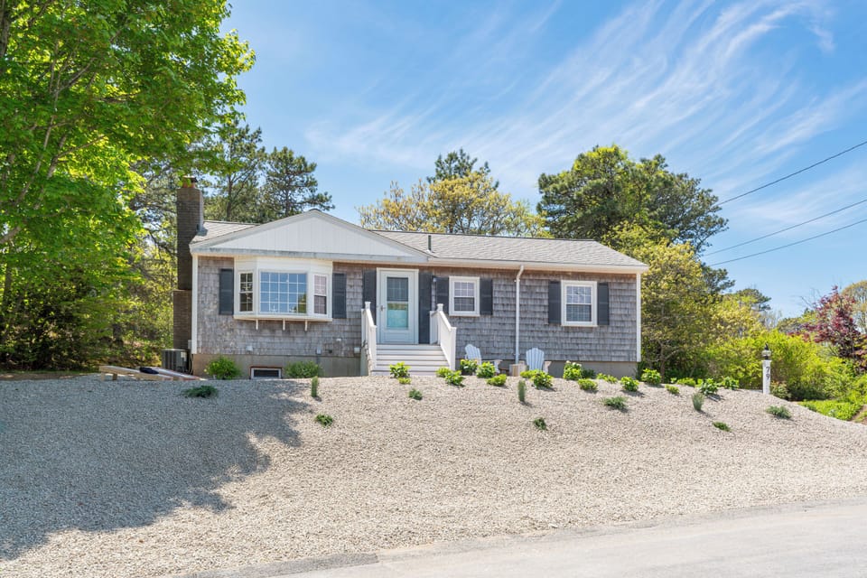 Front house with brand new landscaping