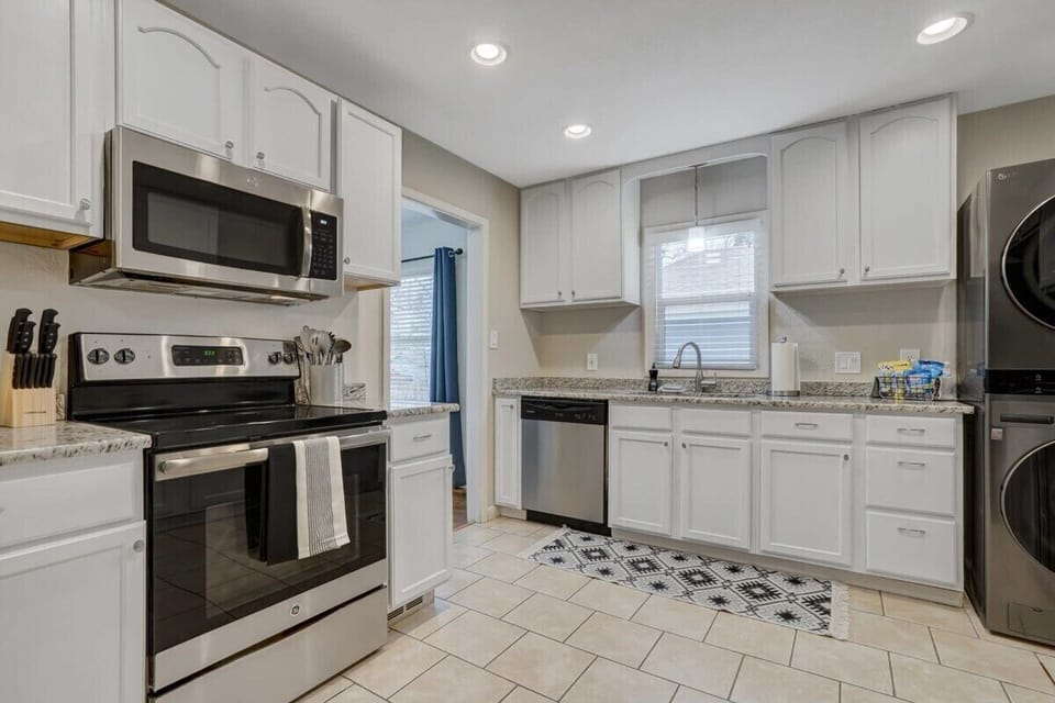 Prepare your favorites meals in our spacious kitchen complete with cooking basics