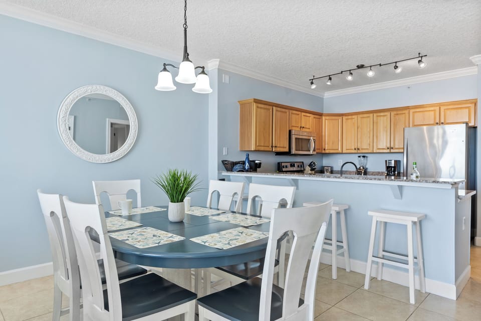 Pull up a stool at the kitchen counter.