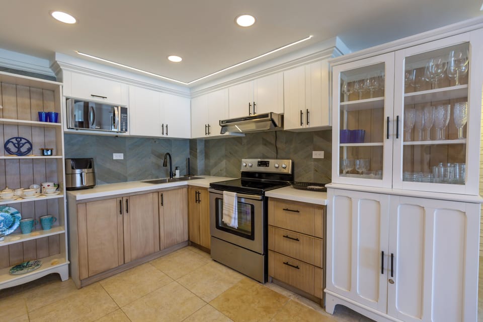 Full kitchen includes washer and dryer, coffee maker, toaster, microwave, etc.