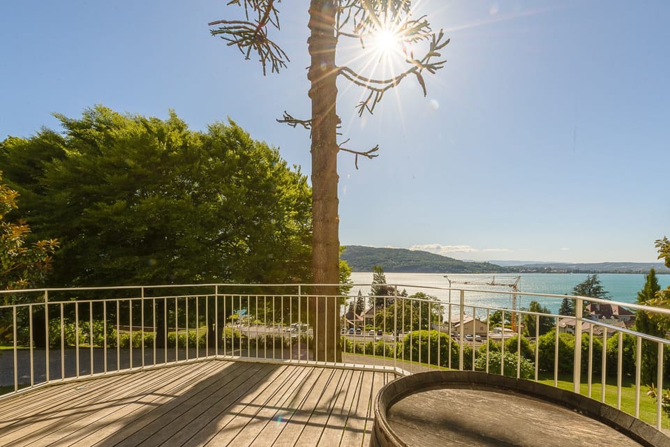 Unique view of Lake Annecy from the balcony