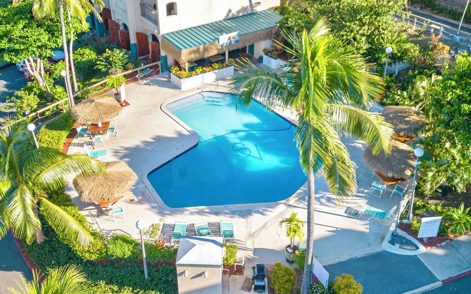 Gorgeous pool right next to the building. Enjoy a cold drink at Sudi's poolside.