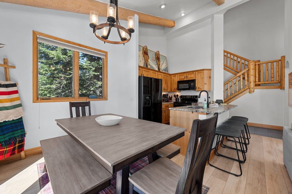 Ample dining room seating