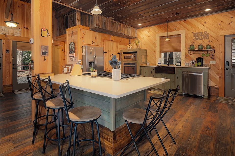 Rustic Retreat - Kitchen Island Seating 4