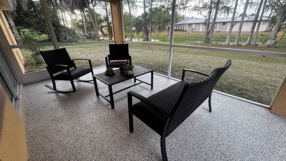 Lanai at the back of the property
