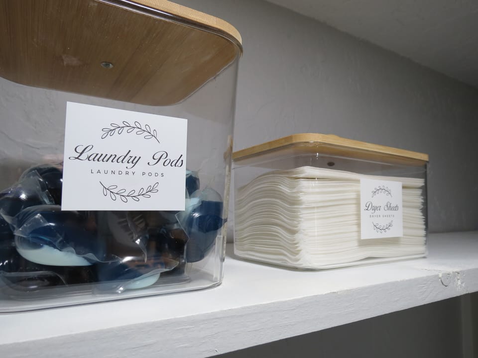 Tide Pods & Dryer Sheets Provided