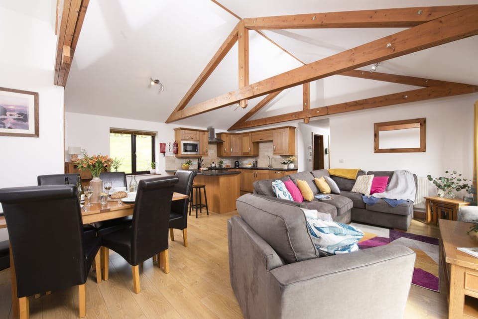 open plan living, kitchen and dining area