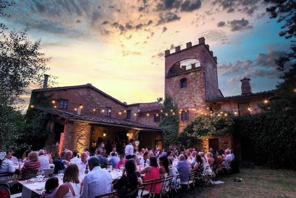 Outdoor banquet area