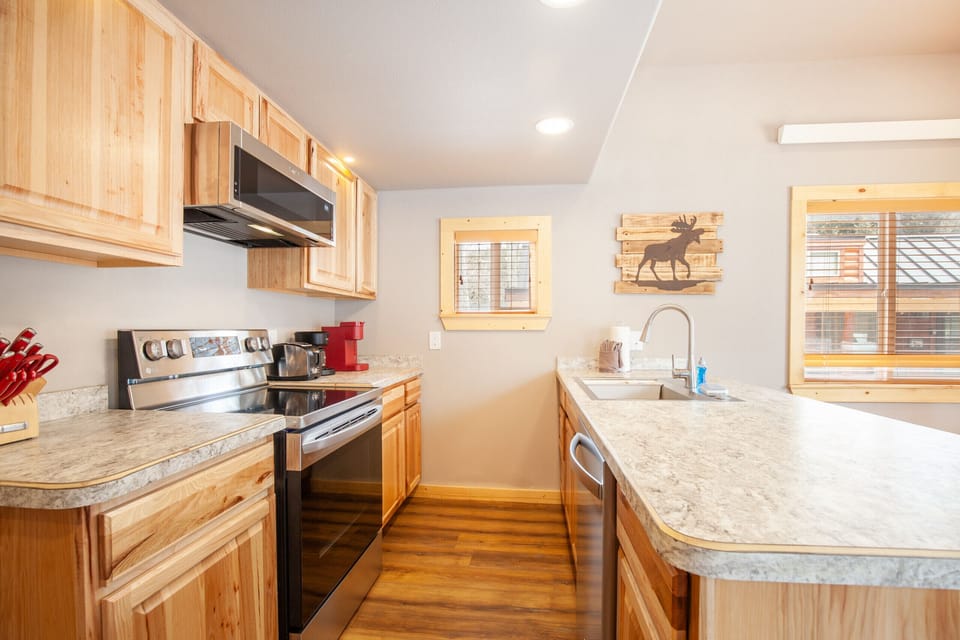 Remodeled kitchen with stainless steel appliances and all the essentials you'll need.