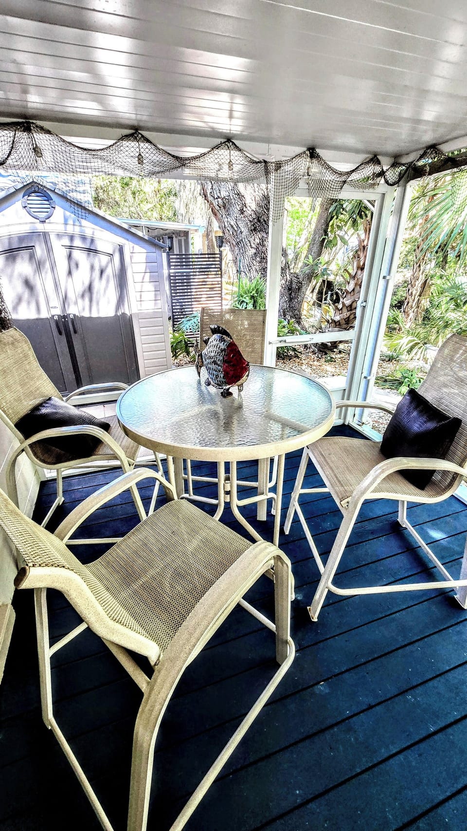 Back porch dining area