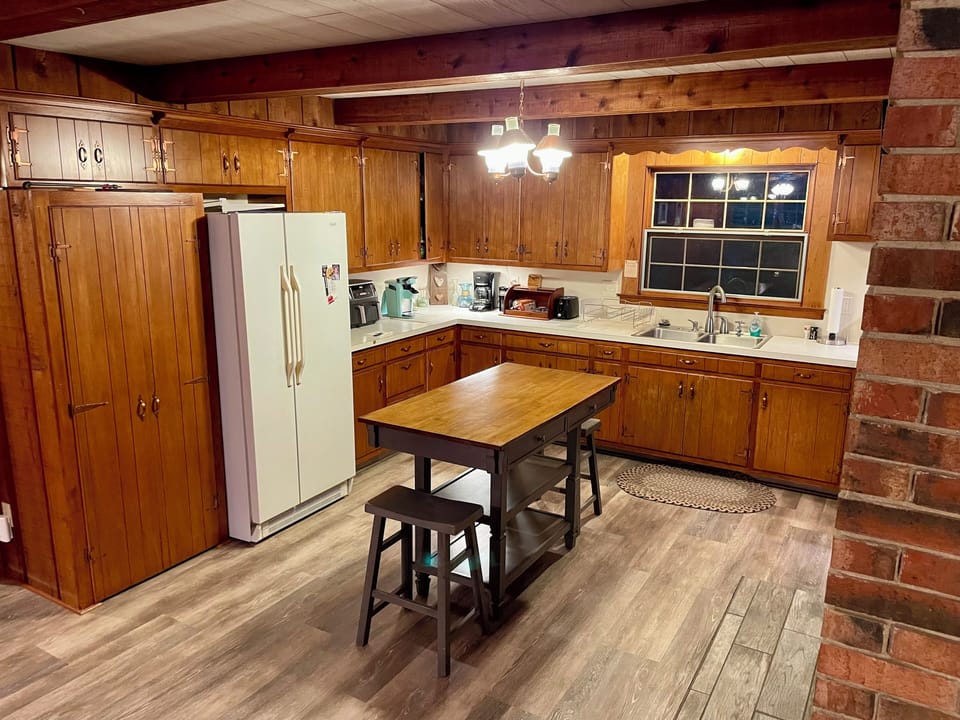 The open concept from the dining room extends to the kitchen.