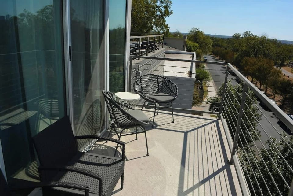 Balcony off 2nd floor hall and master bath
