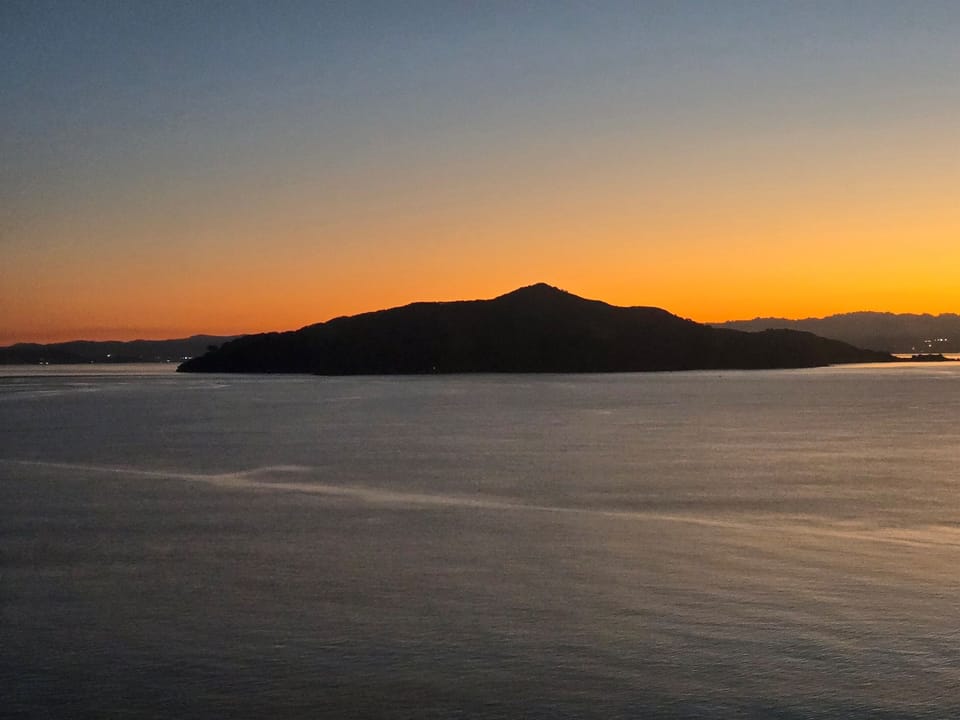 Angel Island it's beautiful in different ways every minute of the day. 