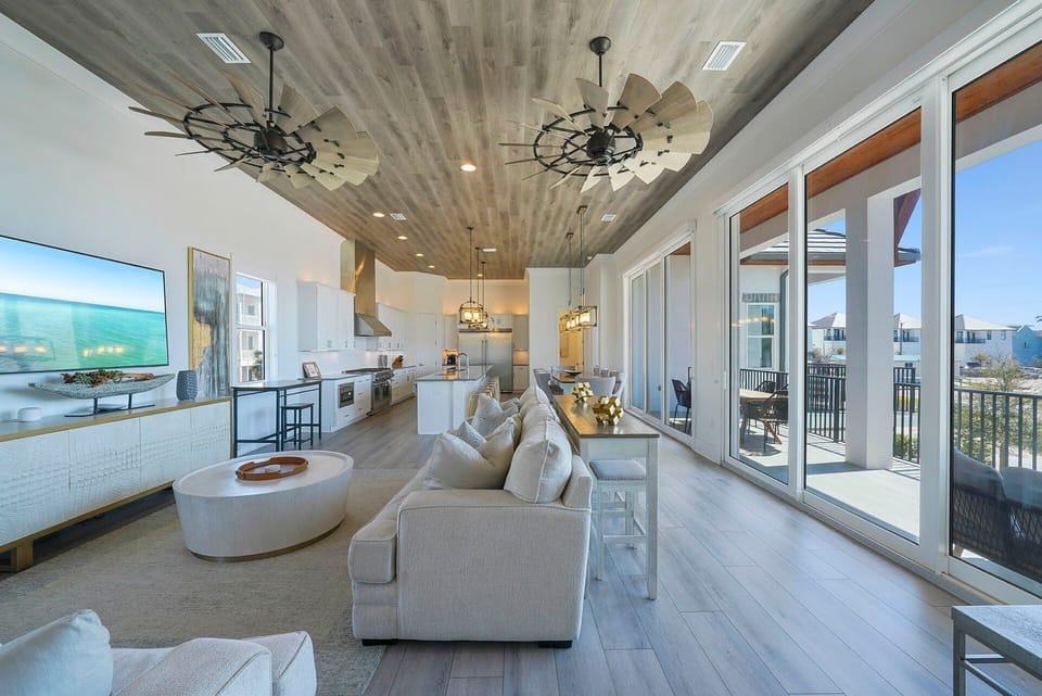 Sunlight Coast - Pet friendly 30A  vacation rental house with private pool, beach views, golf cart, and games. Near Gulf Place in Santa Rosa Beach, Florida - Five Star Properties Destin / 30A