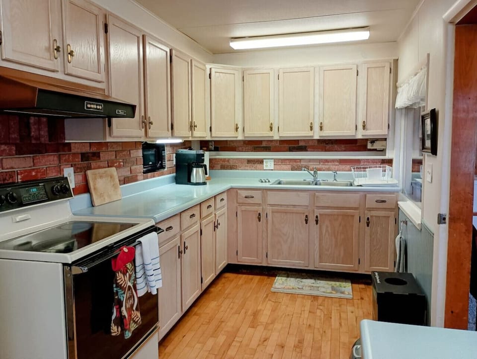 Make a whole pot of coffee for your group or k-cup single for yourself with the Keurig coffee maker. Kitchen basics, pots, pans, select spices and more!