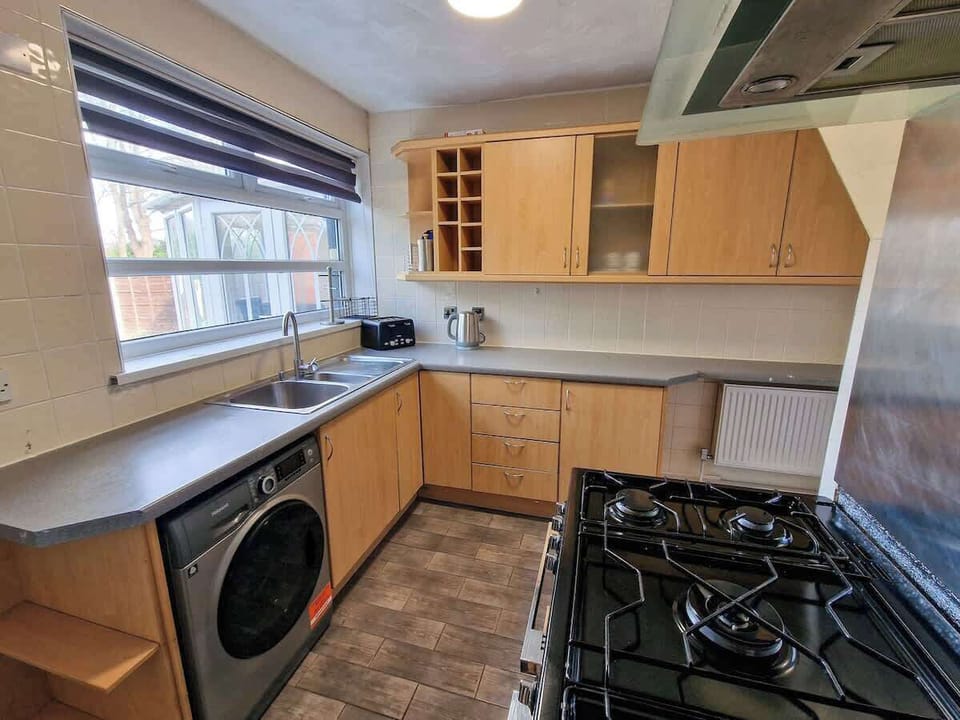 Fully equipped kitchen with everything you need to cook at home, plus complimentary tea and coffee to get you started
