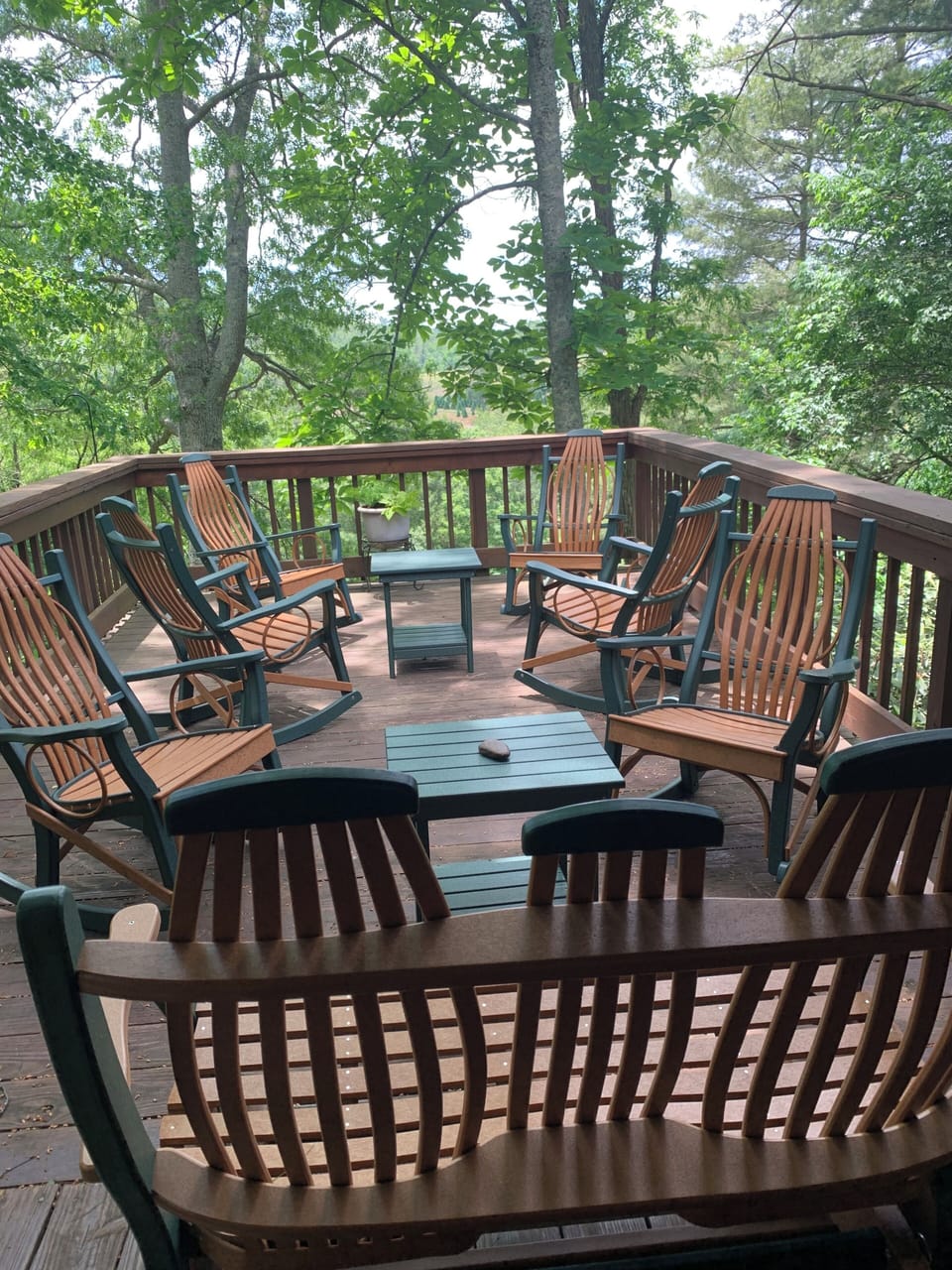 Lots of deck seating available.