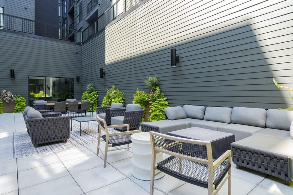 Relax in the beautifully landscaped shared courtyard 🌞