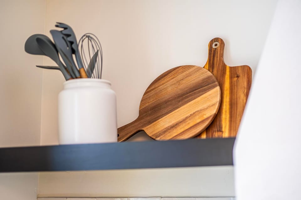 Stylish kitchen tools await your culinary creativity, ready for delicious meals.