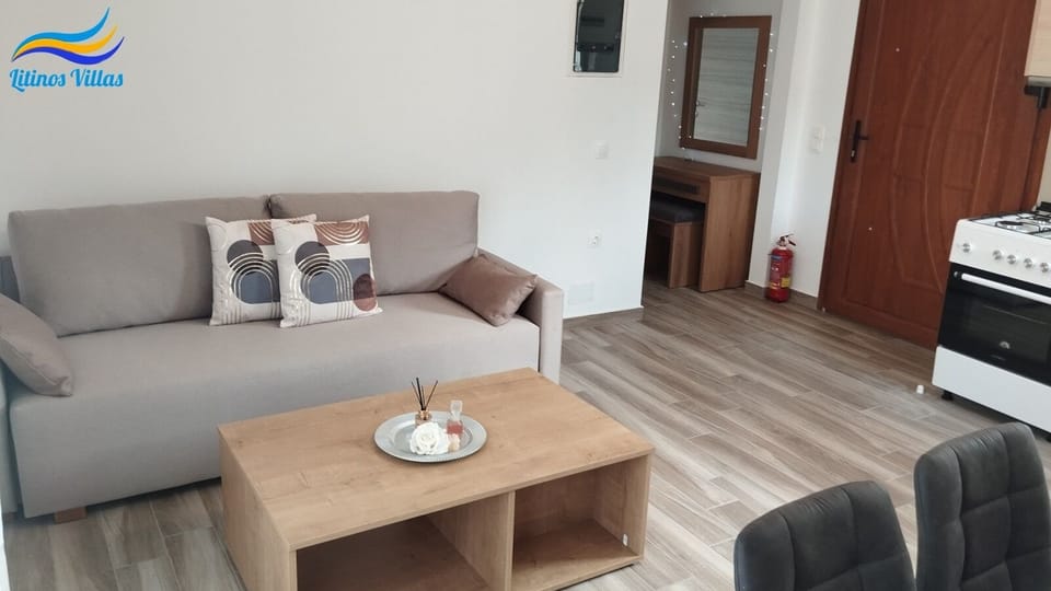 Double sofa bed - open plan kitchen - living room