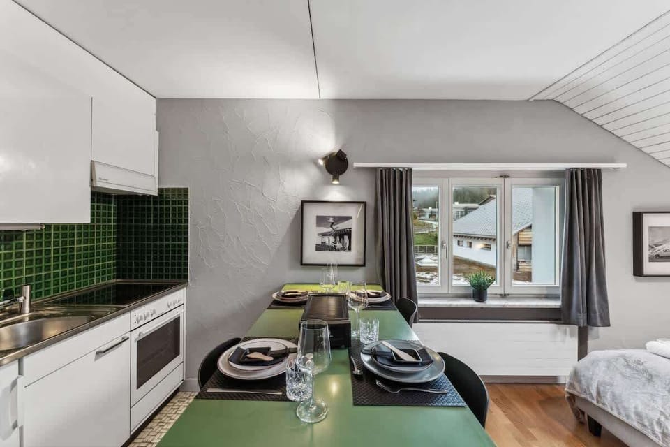 voll ausgestattete Küche mit Fondue & Raclette Ofen