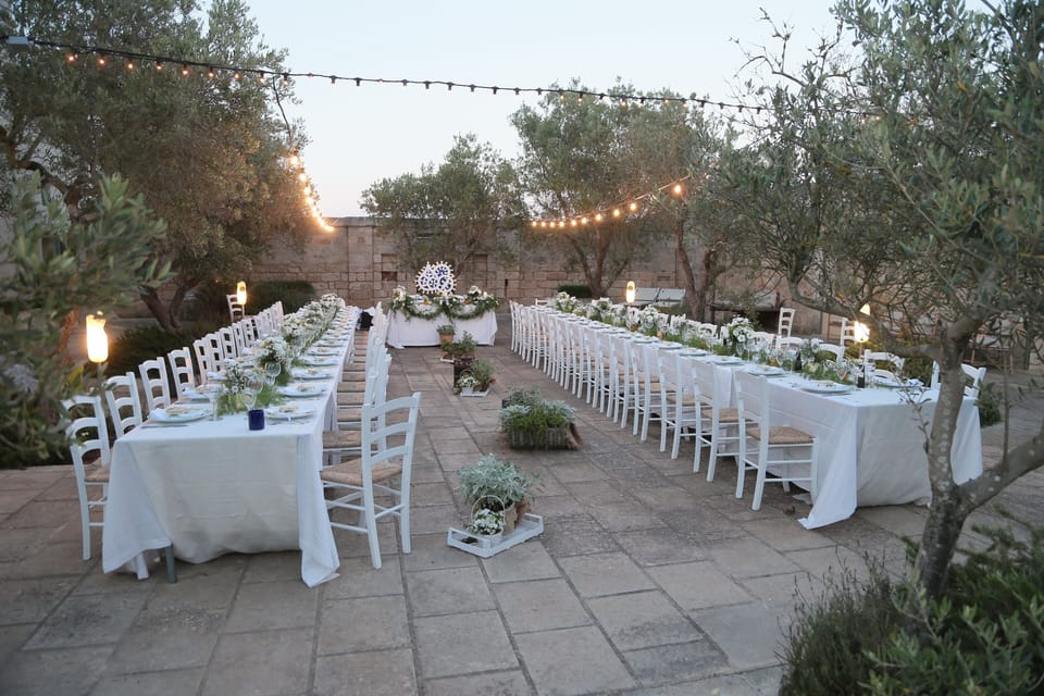 Outdoor banquet area