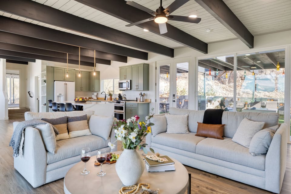 Open layout provides seamless transitions.