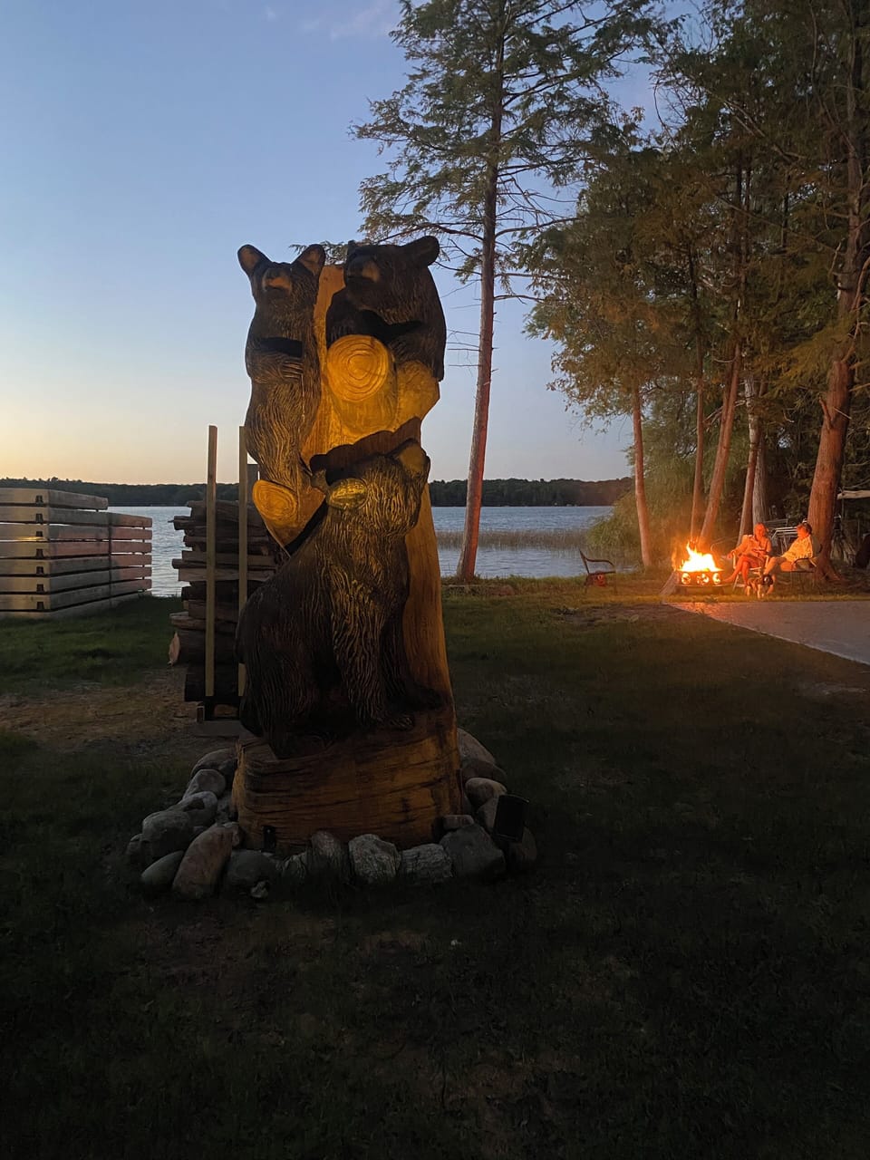 Sleeping Bear Cub carving