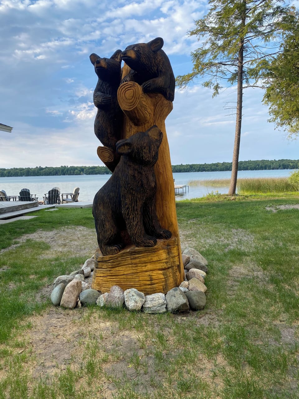 Sleeping Bear Cubs carving
