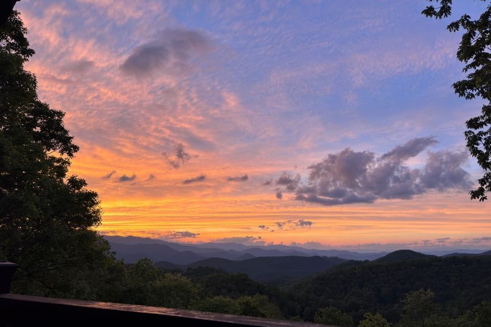 Sunset view from the deck.