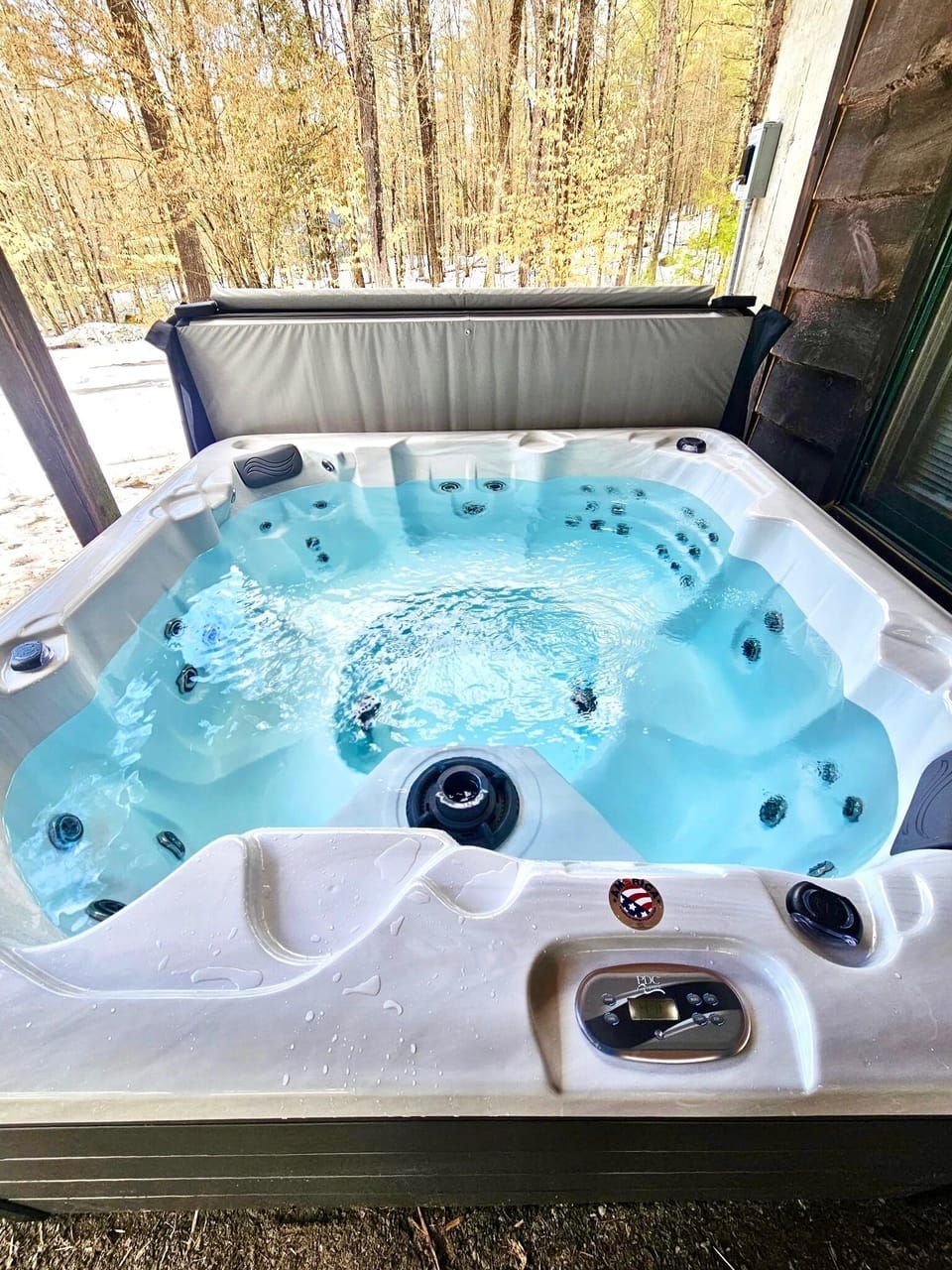 Relax in the hot tub
